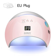Load image into Gallery viewer, SUNUV SUN6 Smart Lamp Nail LED UV Lamp Dryer Metal Bottom LCD Timer Multicolors for Curing UV Gel Polish Nail Art Tools