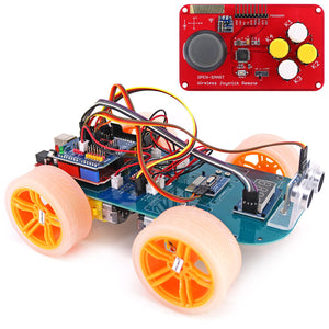 4WD Wireless JoyStick 3.7v DIY Remote Control Smart Car Programmable High Tech Toy Kit with Tutorial for Arduino FOR  R3 Nano