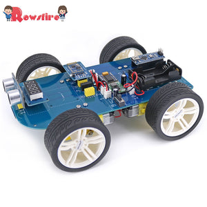 Rowsfire High-tech Programmable Boys 4wd Bluetooth Smart Car Ultrasonic Display And Obstacle Avoidance Kit +tutorial For Arduino